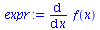 diff(f(x), x)
